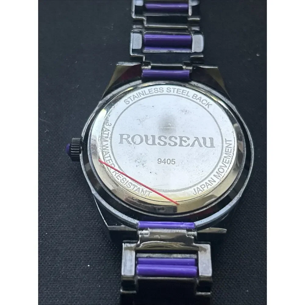 Rousseau Black And Purple Women’s Quartz Watch